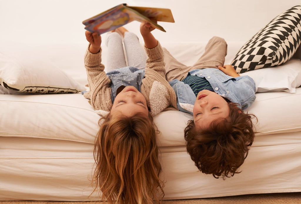 Kids reading a book