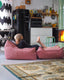 Pink Mousse Square Ottoman