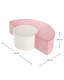 Pink Mousse Pouffe Set