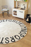 Washable Round Rug ABC