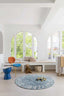 Washable Round Rug ABC